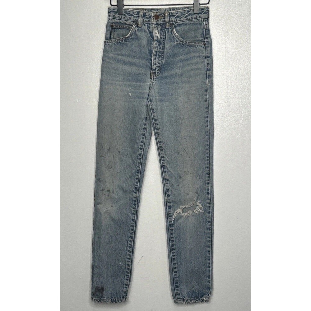 Vintage Edwin London Slim High Rise Denim 27x30 Distressed *Guitarist Estate LA